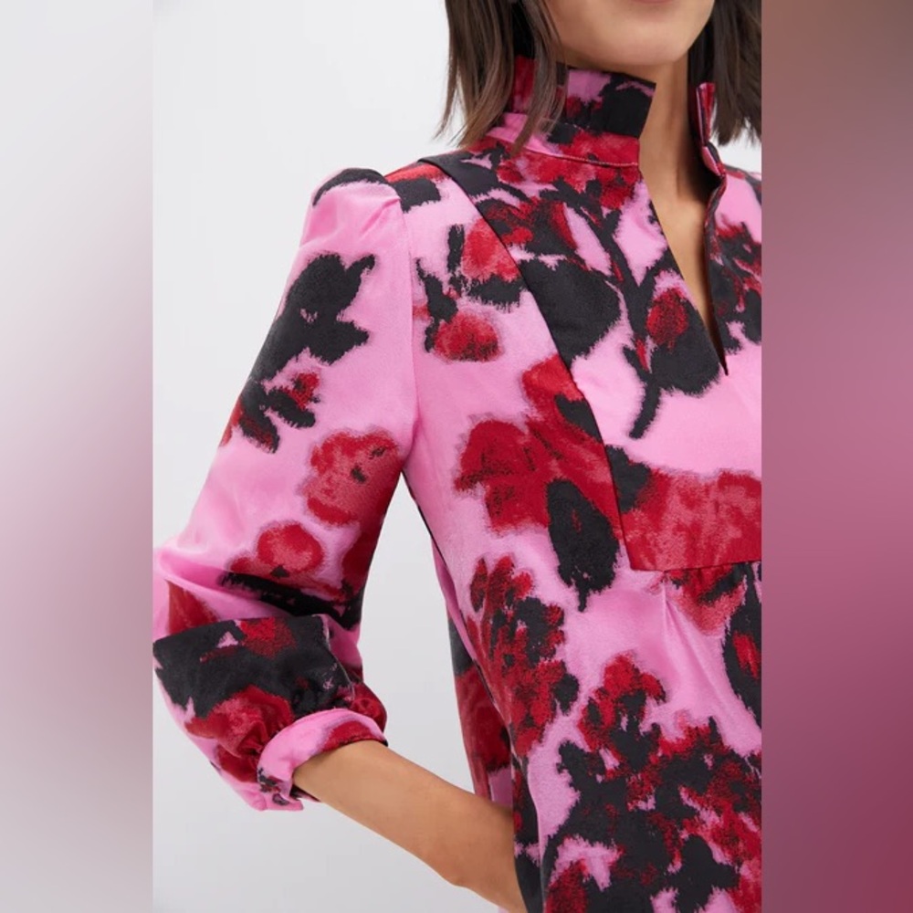 Tuckernuck Cerise Blossom Jacquard Palmerston Dress Size Small NWT - Picture 5 of 8